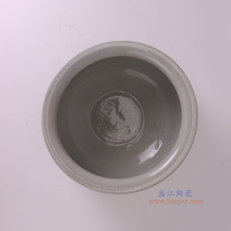 RXBL01-D青花山水三足香炉顶部图
