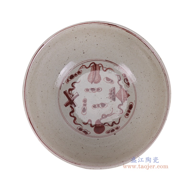 RXBN02-B釉里红八仙大碗顶部图