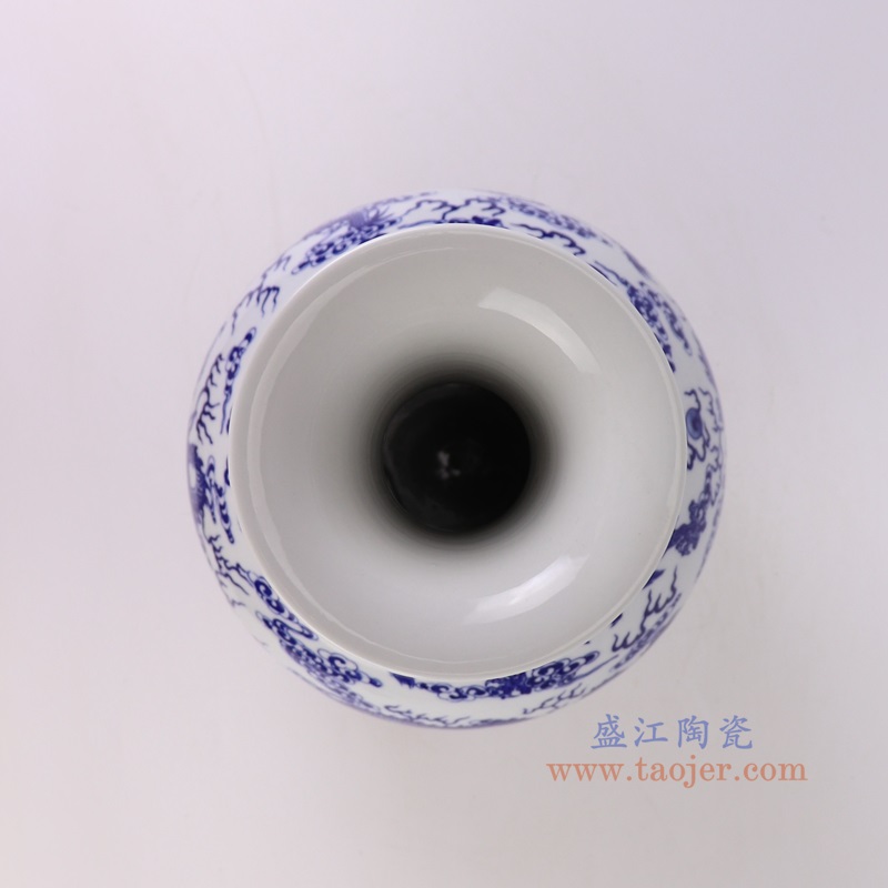 RYCI67-A青花龙纹赏瓶顶部图