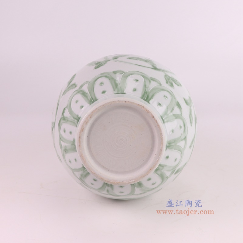 RYNQ276绿色缠枝莲赏瓶底部图