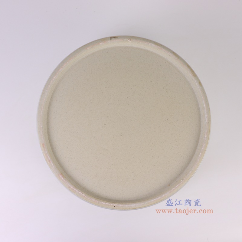 RYNQ278绿色缠枝莲笔洗直口缸底部图