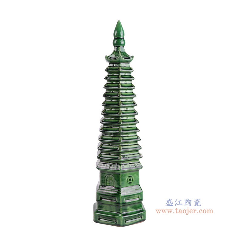 RZKR18-B绿色宝塔雕塑侧面图