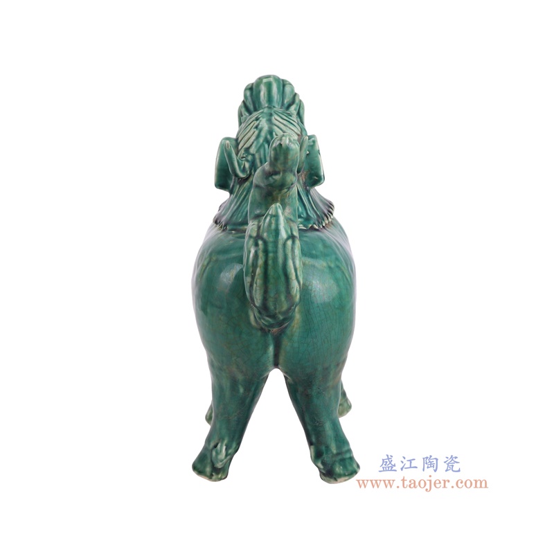 RZKR55绿色麒麟雕塑侧面图