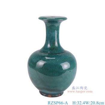 RZSP66-A  窑变绿色赏瓶灯具 高32.4直径20.8底径10重量2.3KG