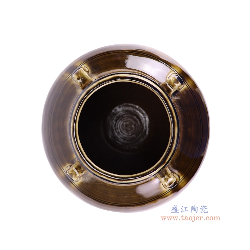 RZSP70-A酱色四耳罐顶部图