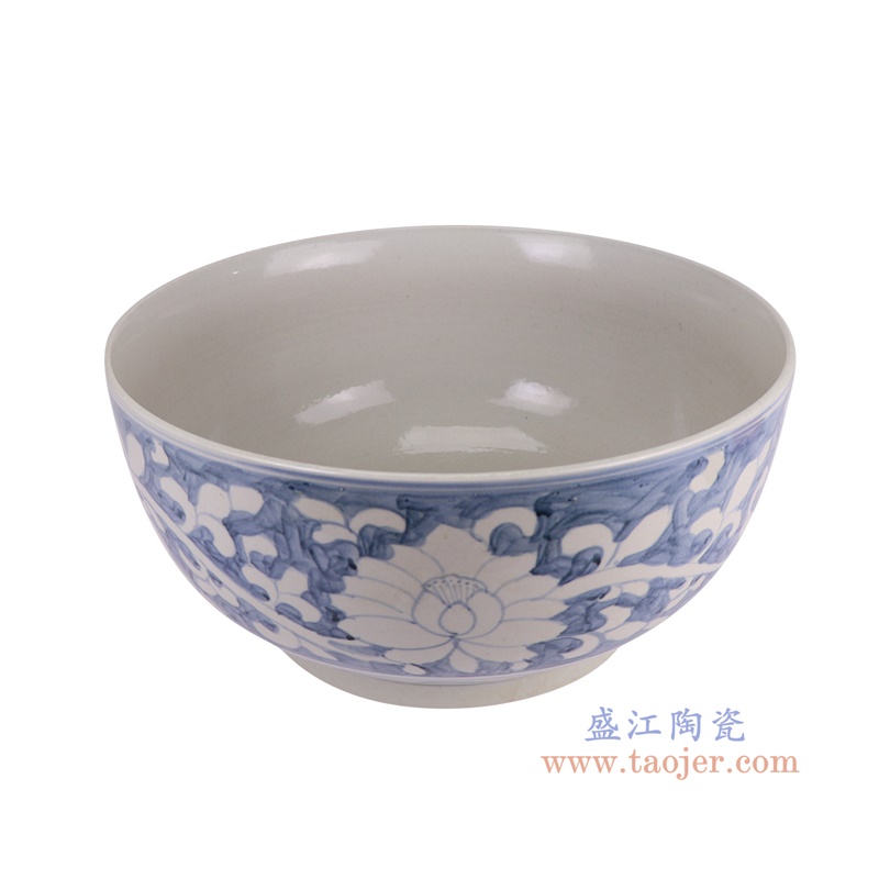 RZSX88-C青花缠枝莲大碗俯视图