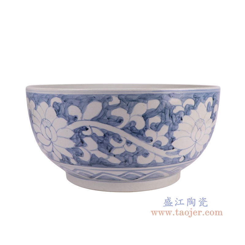 RZSX88-C青花缠枝莲大碗侧面图