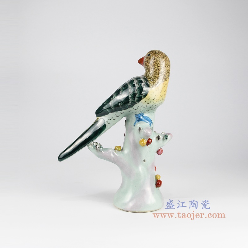 RYPT10绿色鹦鹉雕塑背面图