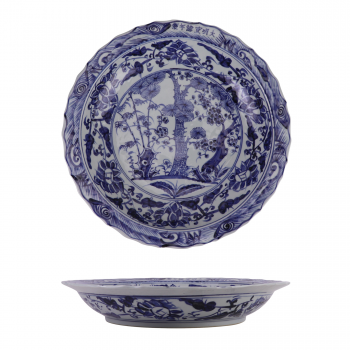 RYVH18-D 青花松竹梅花边大盘 高7直径39底径24重量2.8KG