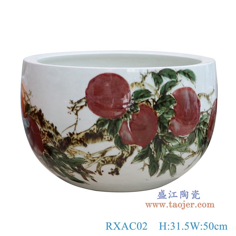 RXAC02窑变彩绘仙桃大缸