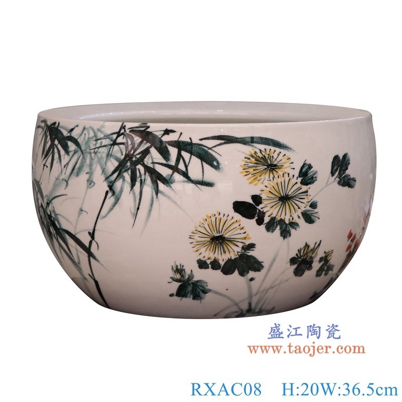RXAC08彩绘梅兰竹菊小缸