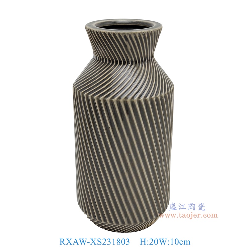RXAW-XS231803 灰底黑折线罐子小号 高20直径10