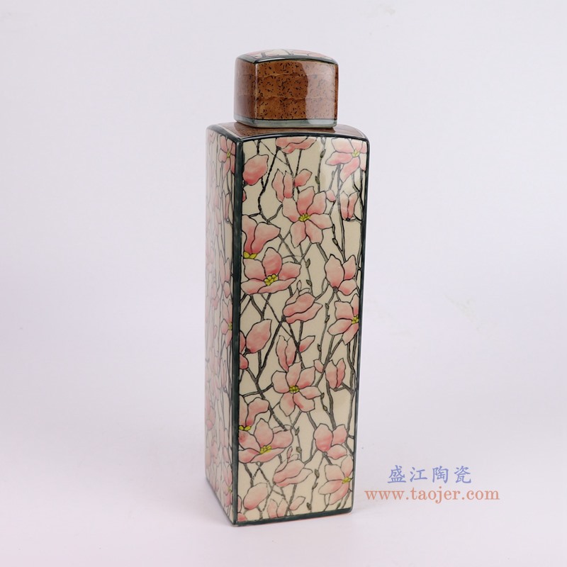 RXAW-xs192红色玉兰花四方禅雅塔侧面图