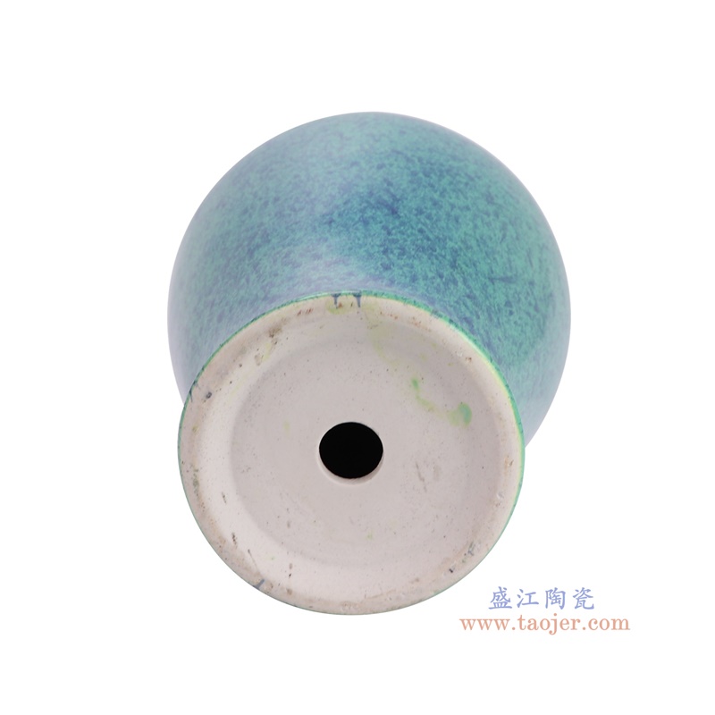 RYDB61-A窑变蓝色颜色釉梅瓶灯具底部图