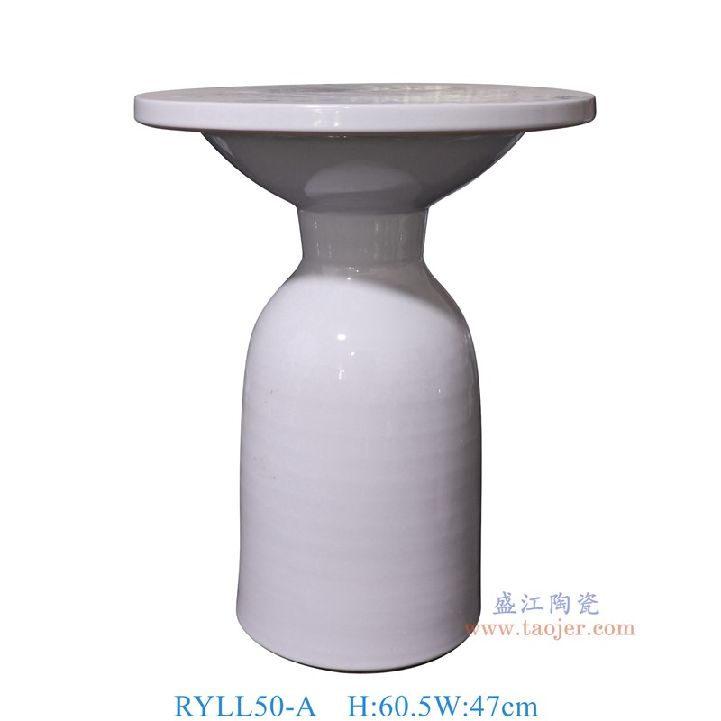 RYLL50-A白色桌子茶几正面图