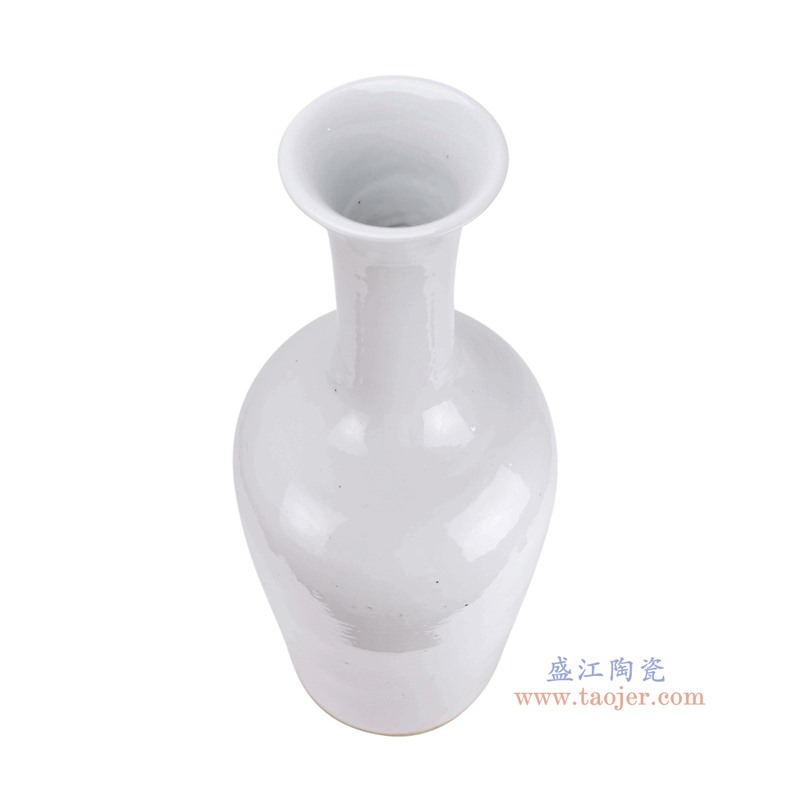 RZPI91-A白色长颈花瓶俯视图