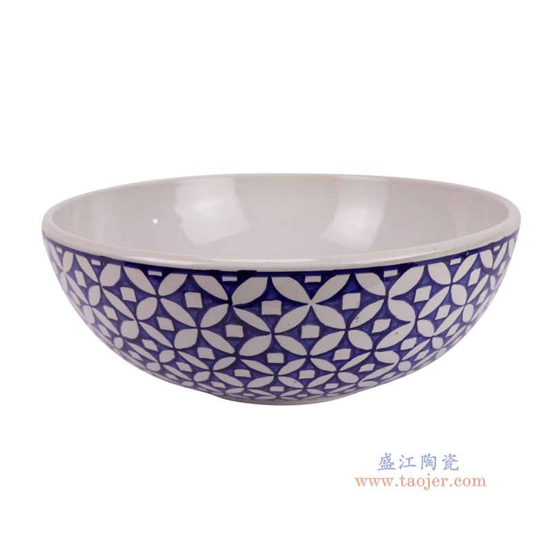 RXCE-BW66105青花铜钱纹大碗俯视图