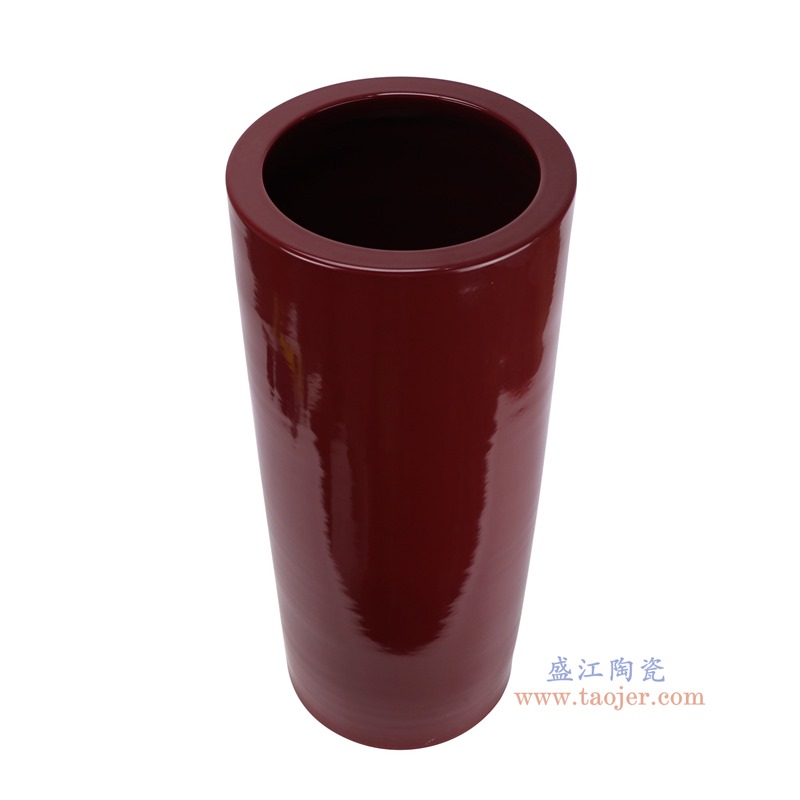 RXAZ06-A颜色釉红色箭筒伞筒俯视图