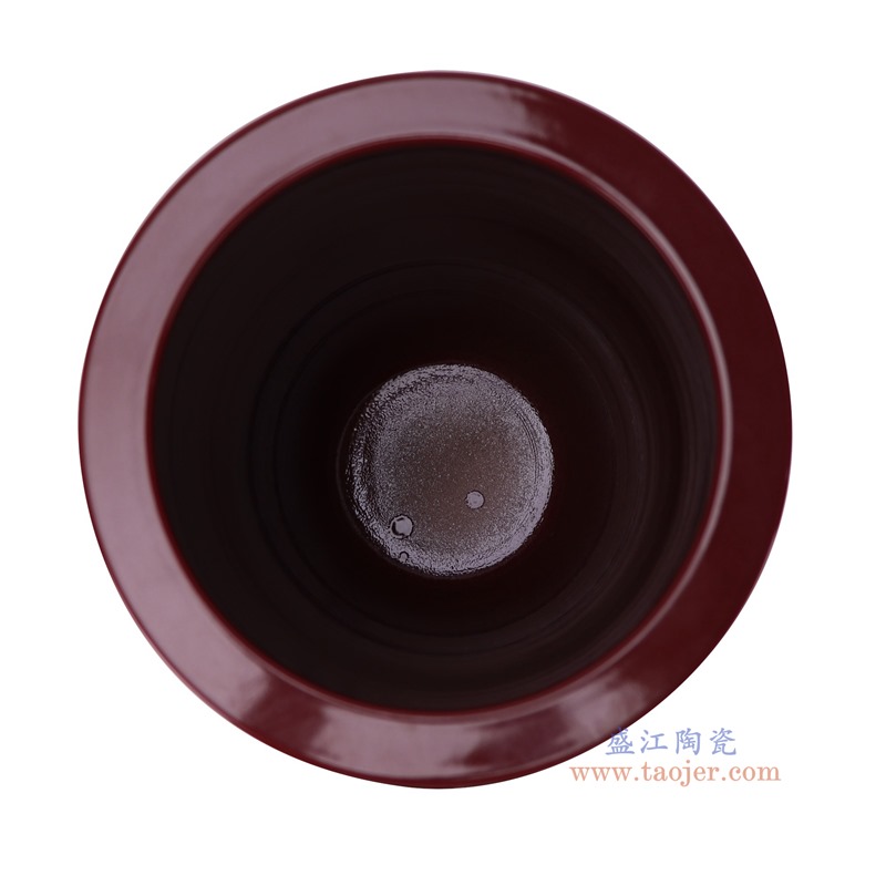 RXAZ06-A颜色釉红色箭筒伞筒顶部图