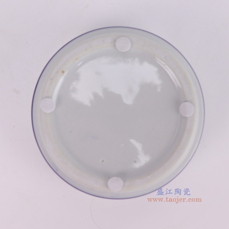 RXCE-64854青花花鸟蝴蝶纹圆盒子底部图