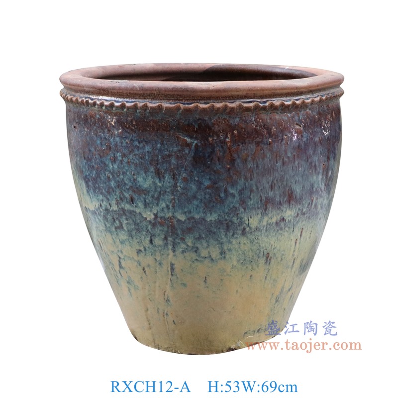RXCH12-A仿古红黄窑变釉陶缸