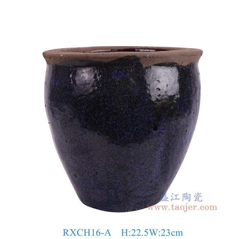 RXCH16-A仿古深蓝釉陶缸