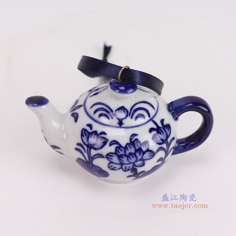 RZTO01-Ya青花壶吊坠吊瓶俯视图