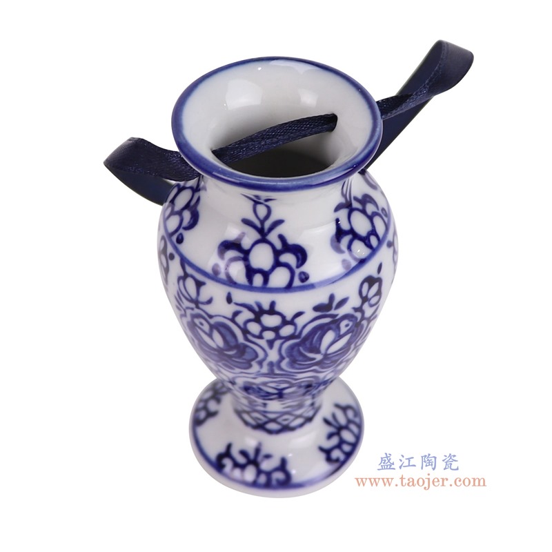 RZTO01-Yf青花花瓶吊坠吊瓶俯视图