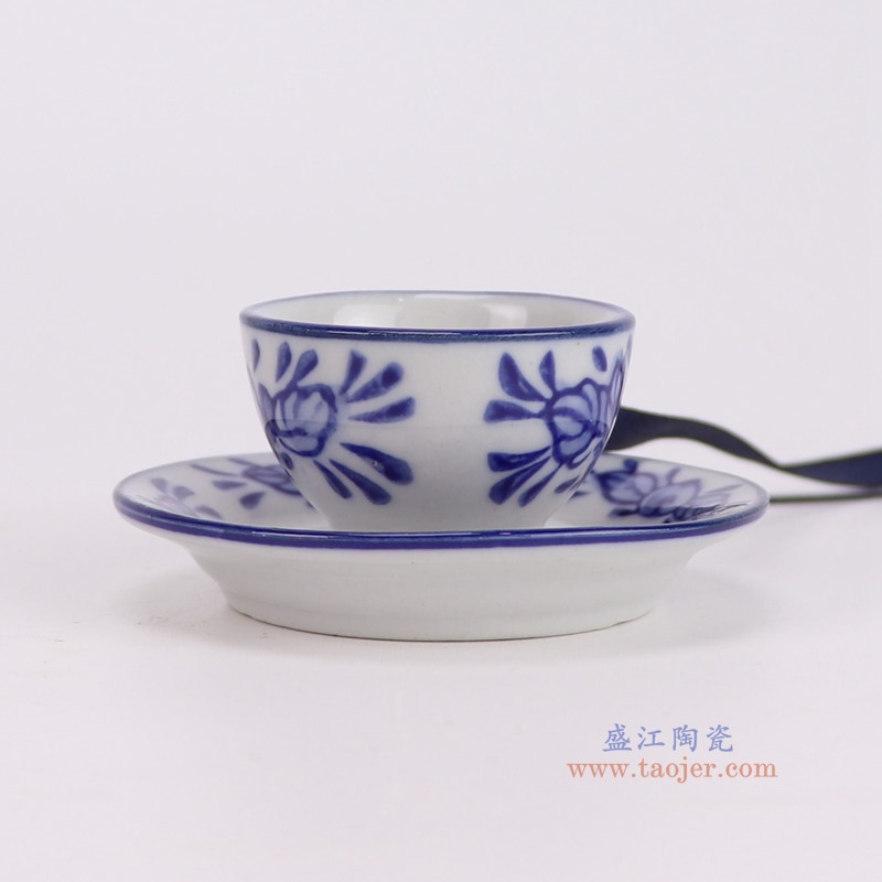 RZTO01-Yg青花咖啡杯吊坠吊瓶侧面图