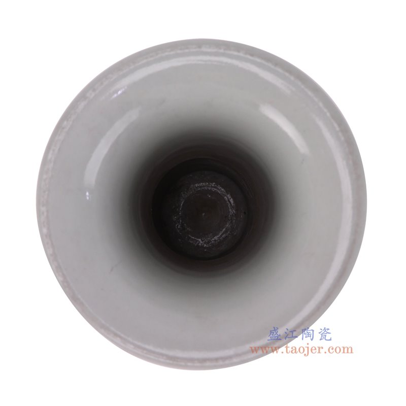 RZSX70-B仿古脚踩泥青花蓝底白花花菇瓶顶部图