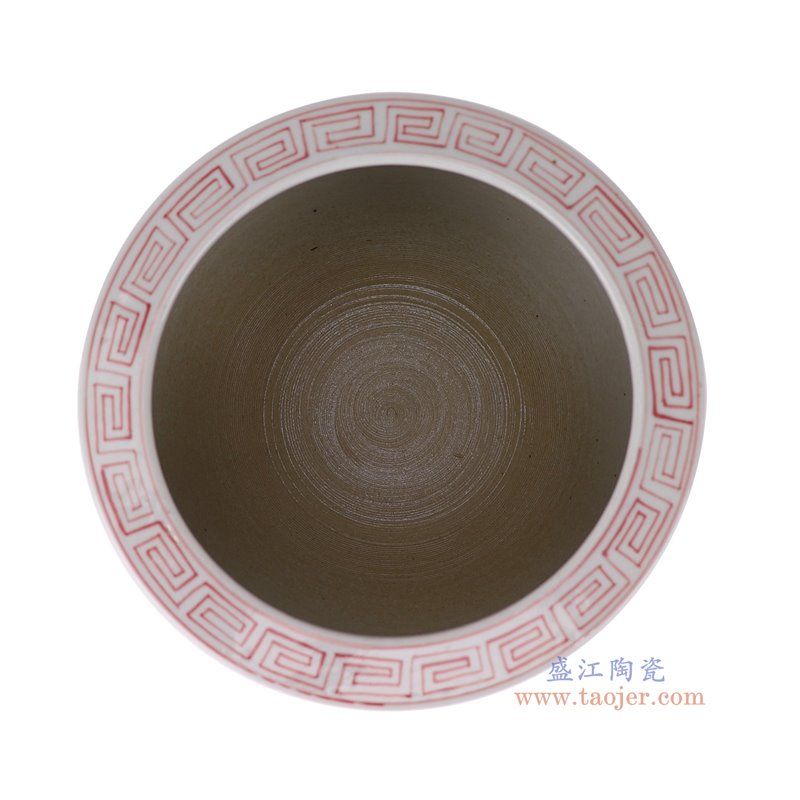 RZPI101-C釉里红开窗花鸟缸顶部图