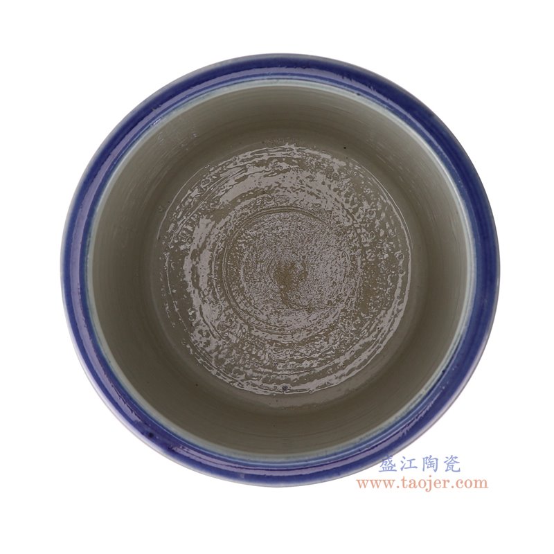RZPI103-A青花太阳花纹笔筒顶部图
