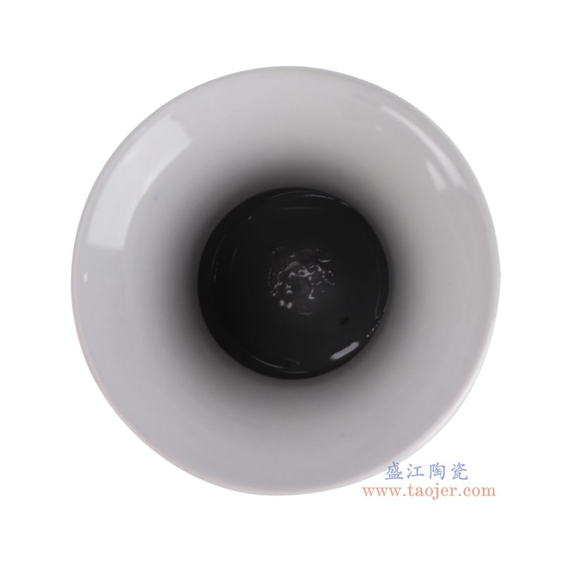 RXCF-35099青花花鸟敞口瓶顶部图