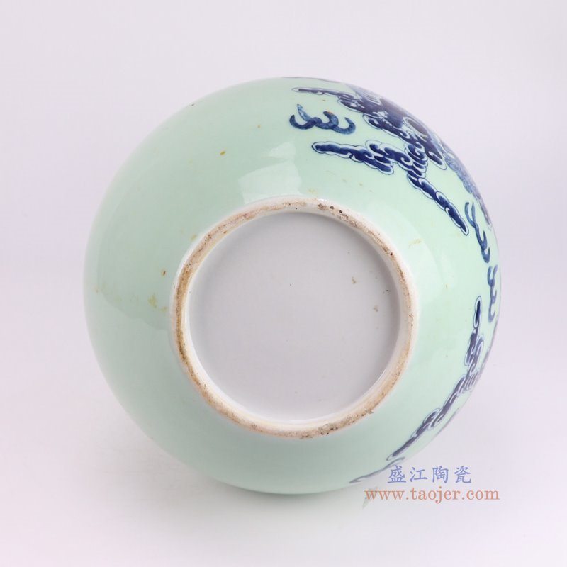 RXBB01-A-XL青花狮子戏球纹葫芦瓶底部图