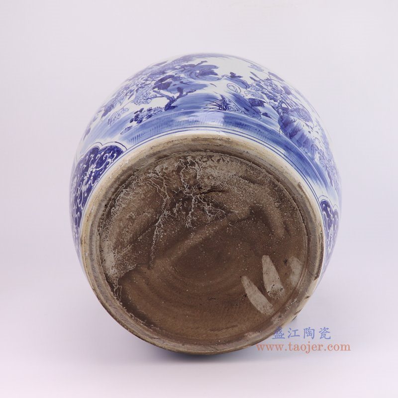 RZKM15-A青海花鸟花盆底部图