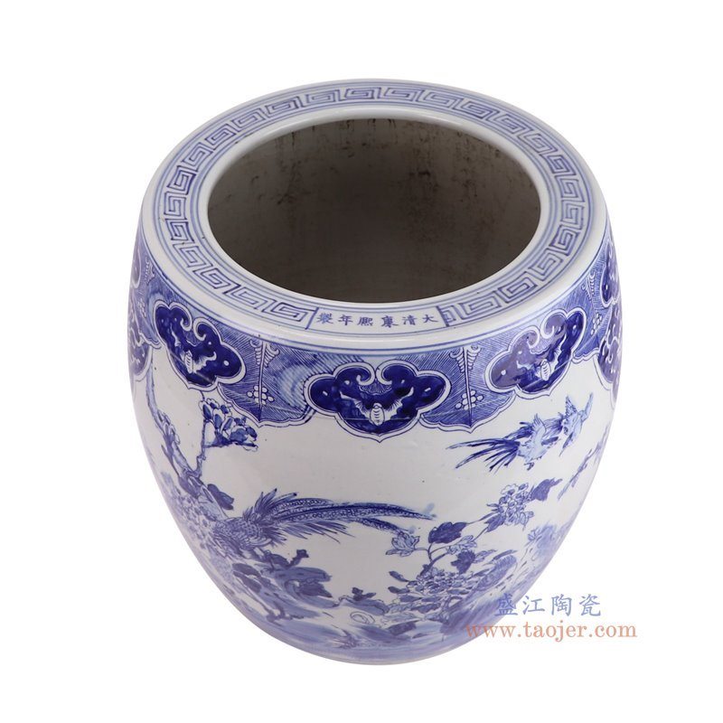 RZKM15-A青海花鸟花盆俯视图