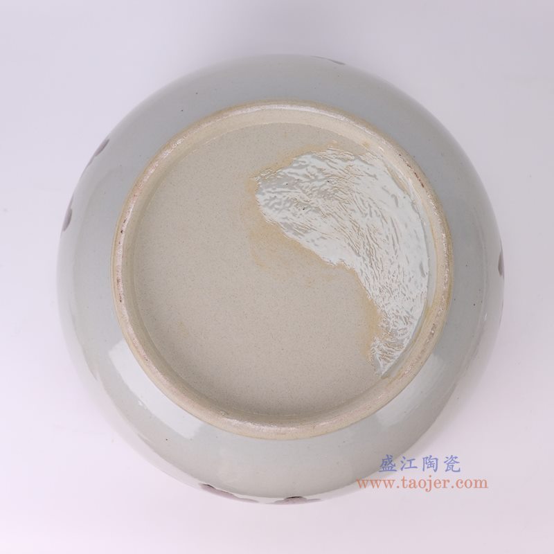 RZSX144-A铁锈纹菊花纹大碗底部