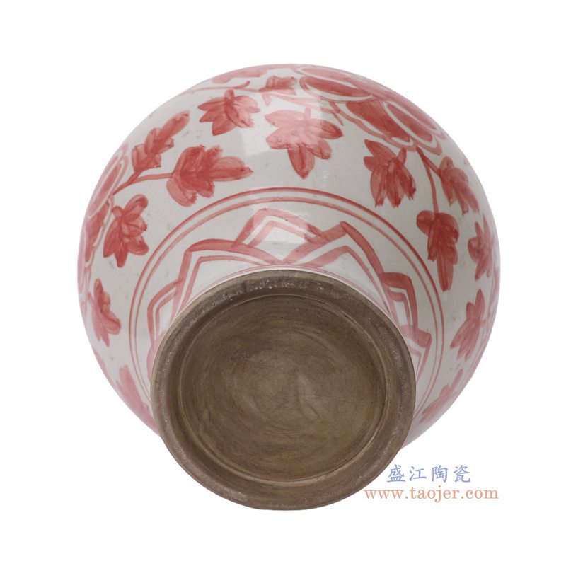RZSX143-A釉里红牡丹纹花瓶底面