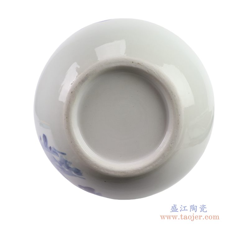 RXAC19-A 青花釉里红窑变牡丹花开富贵玉壶春瓶 