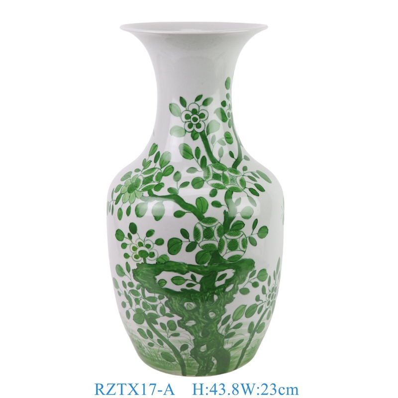 RZTX17-A  绿色荷花梅花赏瓶
