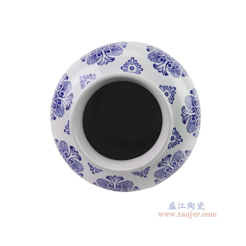 RXCF20-A 青花花卉大肚罐花瓶 