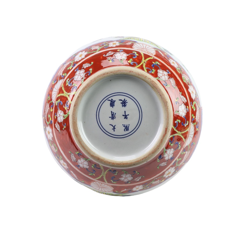 RZFA60-A 粉彩百鸡图双耳玉壶春瓶 