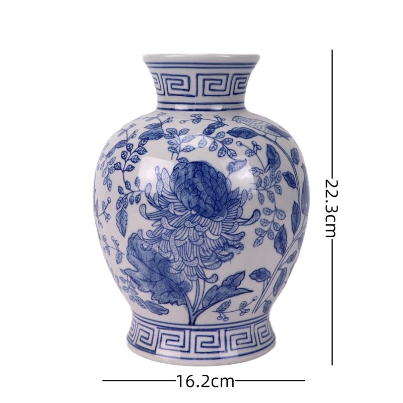 RXBY-YF852 青花花叶纹莲子瓶 