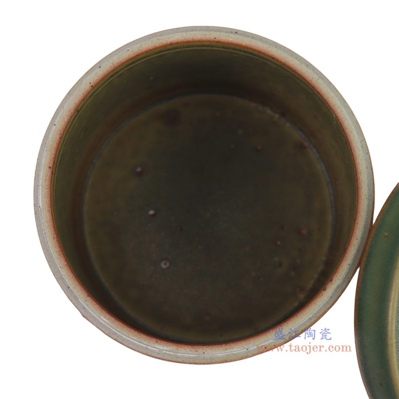 RXDW40-A 茶绿色直口茶叶罐  