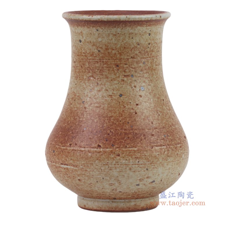 RXDW43-A 红白窑变粗陶福桶瓶笔筒