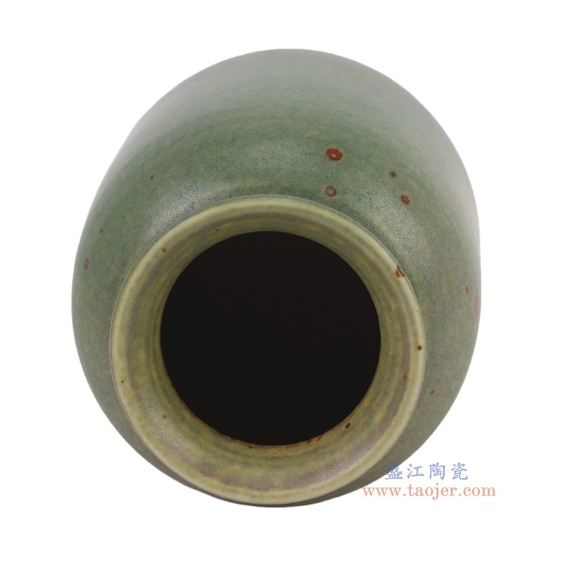 RXDW45-A 茶绿色收口花瓶   
