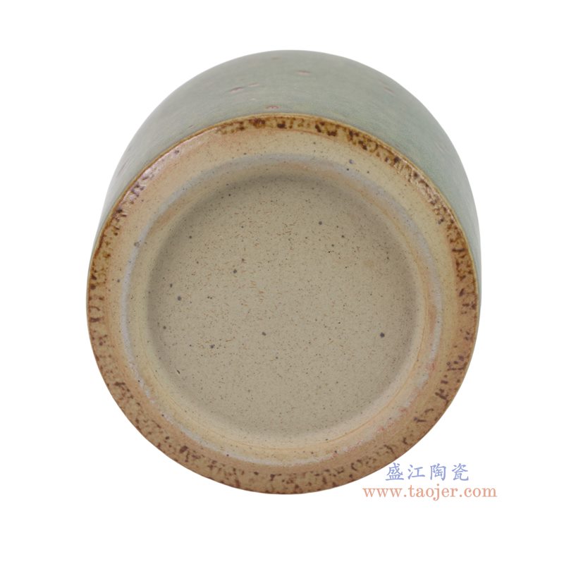 RXDW45-A 茶绿色收口花瓶   
