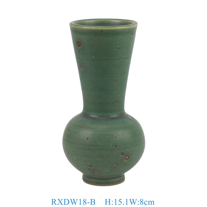 RXDW18-B 茶绿色大口长颈瓶