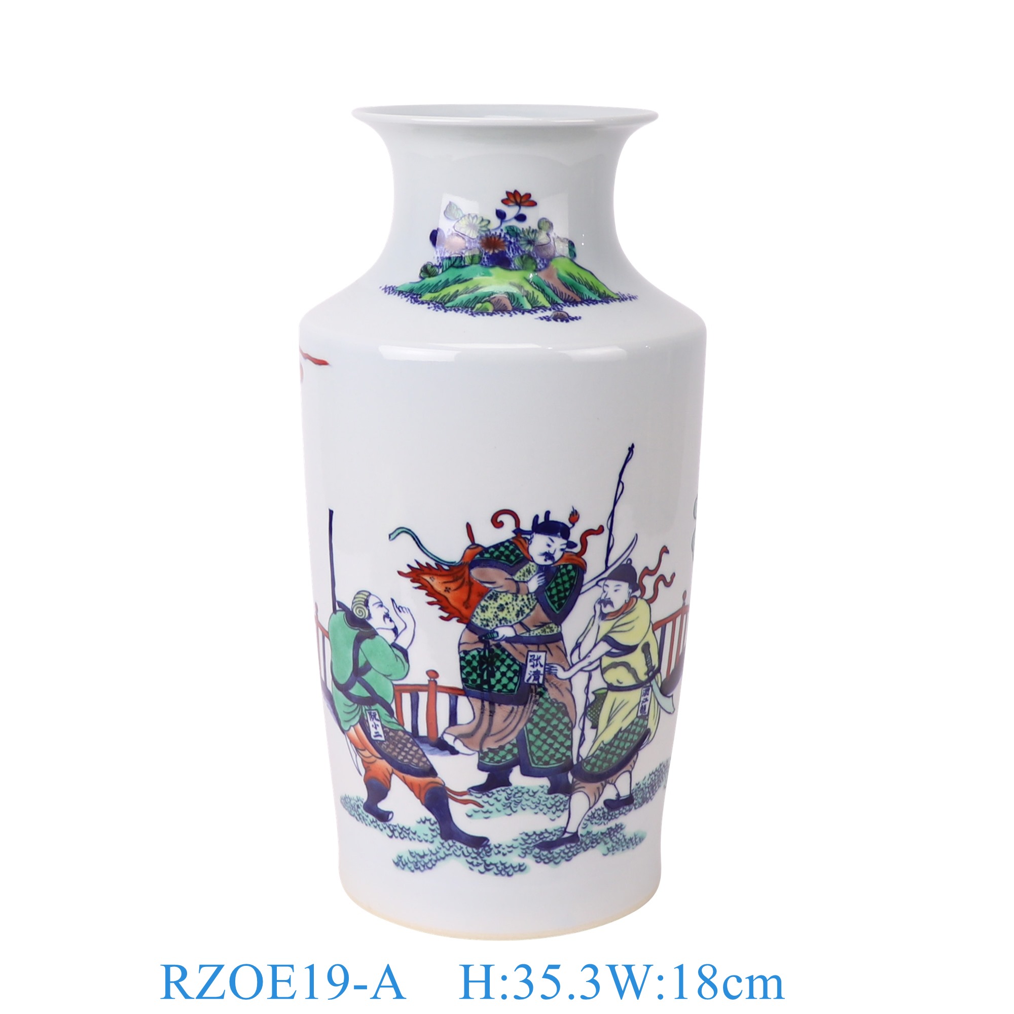 RZOE19-A 青花斗彩人物棒子瓶