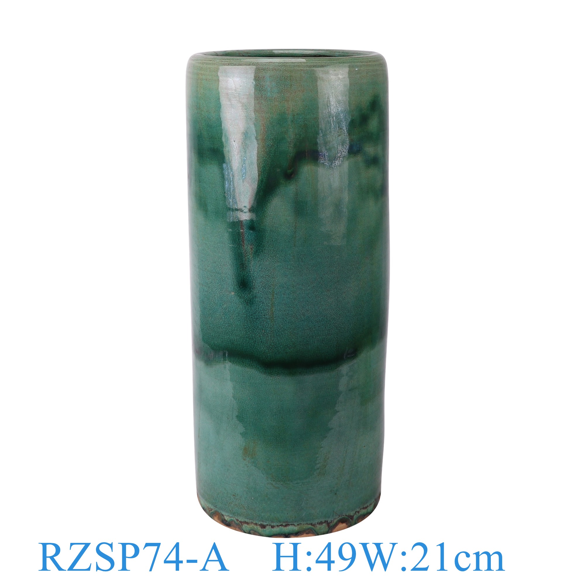 RZSP74-A 窑变绿色箭筒伞筒   